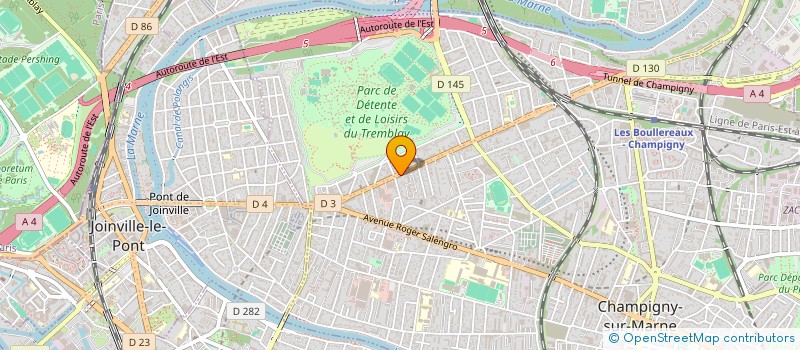 localisation de l'entreprise TRENOV à CHAMPIGNY-SUR-MARNE