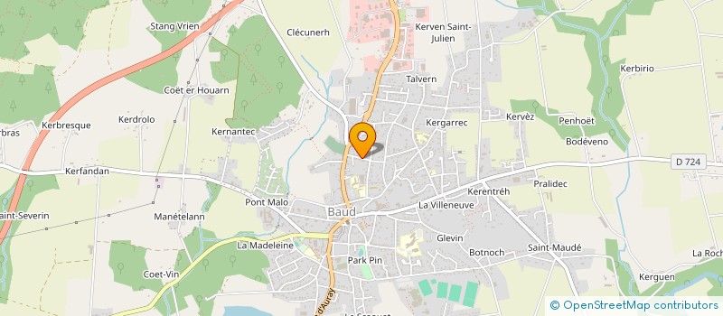 localisation de l'entreprise TREREDIS à BAUD