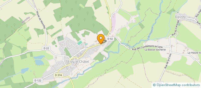 localisation de l'entreprise TRESCARTES-DOZIERES à ERVY-LE-CHATEL