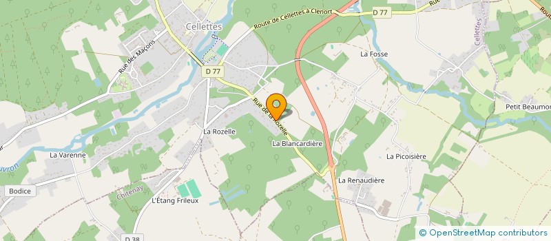 localisation de l'entreprise TRESCO à CELLETTES