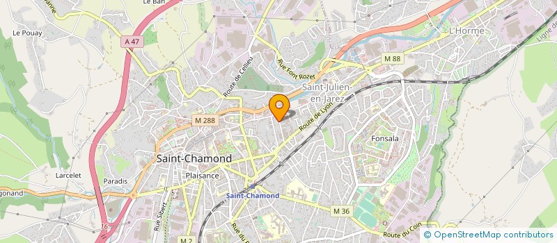 localisation de l'entreprise TRESSE METALLIQUE J. FORISSIER à SAINT-CHAMOND