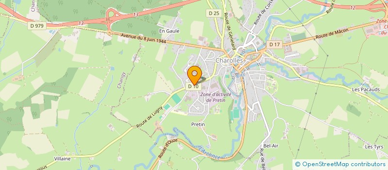localisation de l'entreprise TREUILLET DIFFUSION à CHAROLLES