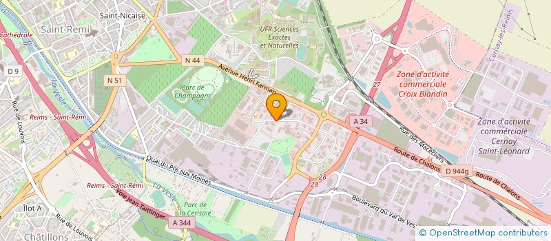 localisation de l'entreprise TREVES AUDIO  REIMS