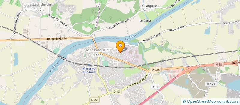 localisation de l'entreprise TREVIFORM à MARSSAC-SUR-TARN