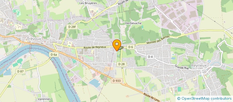 localisation de l'entreprise TREVOUX à REYRIEUX