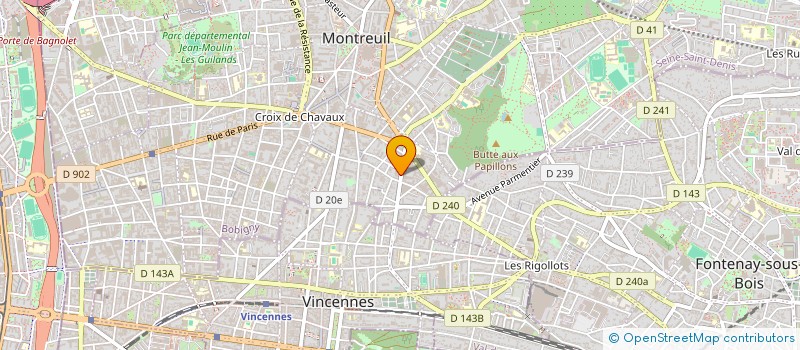 localisation de l'entreprise TRH.CGI  MONTREUIL