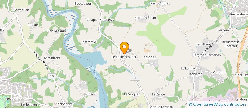 localisation de l'entreprise TRI-BREIZH  CAUDAN