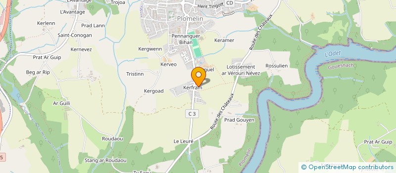 localisation de l'entreprise TRI GLAZIK  PLOMELIN