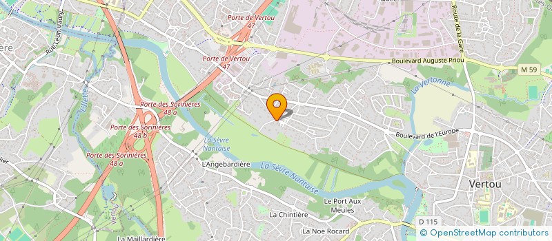 localisation de l'entreprise TRI-MAT à VERTOU