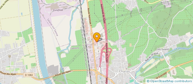 localisation de l'entreprise TRI.OS-BV à SALAISE-SUR-SANNE