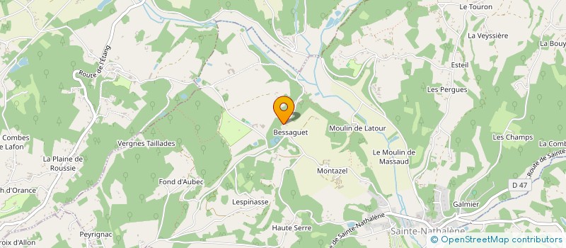 localisation de l'entreprise TRIANGLE  SAINTE-NATHALENE