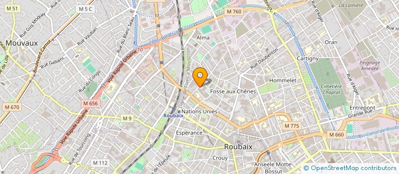 localisation de l'entreprise TRIANGLE à ROUBAIX