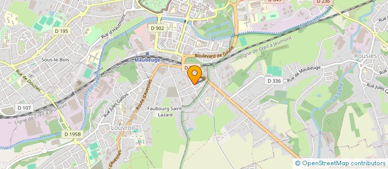 localisation de l'entreprise TRIANGLE BLEU IMPRIMERIE  MAUBEUGE