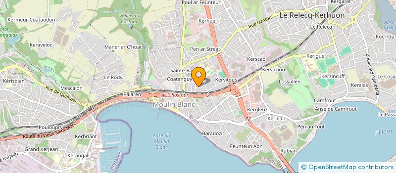 localisation de l'entreprise TRIANGLE COMMUNICATION  LE RELECQ-KERHUON