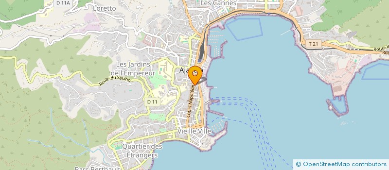 localisation de l'entreprise TRIANGLE IMMOBILIER à AJACCIO