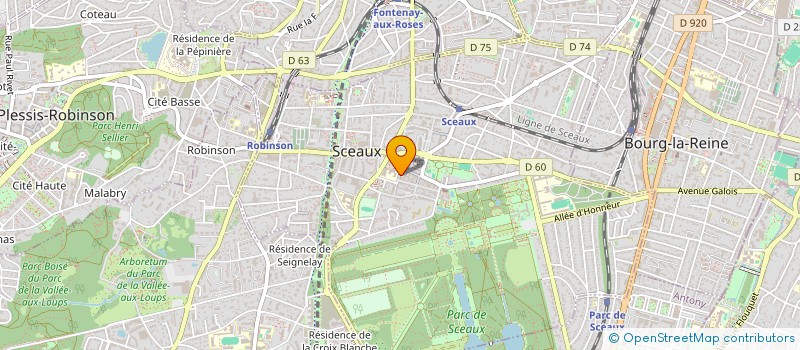 localisation de l'entreprise TRIANON CINEMA à SCEAUX