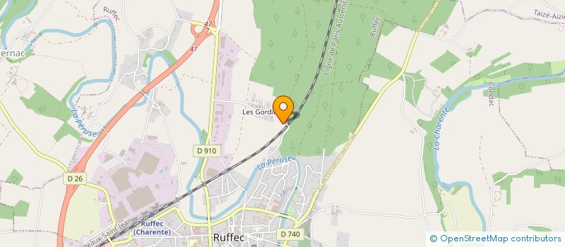 localisation de l'entreprise TRIASEM à RUFFEC