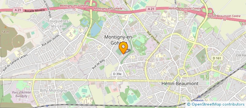 localisation de l'entreprise TRIATHLON CLUB MONTIGNY-EN-GOHELLE  MONTIGNY-EN-GOHELLE