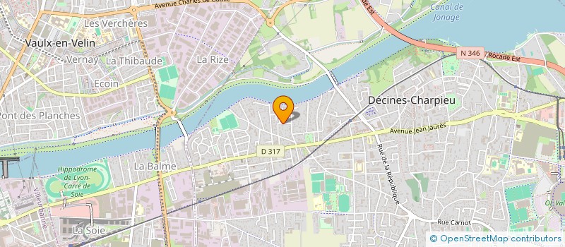 localisation de l'entreprise TRIBAM à DECINES-CHARPIEU