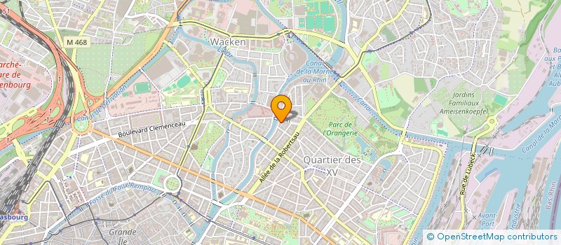 localisation de l'entreprise TRIBECA à STRASBOURG