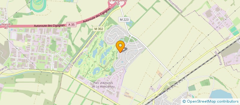 localisation de l'entreprise TRIBUGOLF à LA WANTZENAU