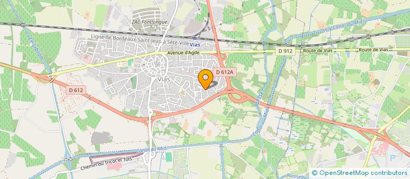 localisation de l'entreprise TRICARD  VIAS