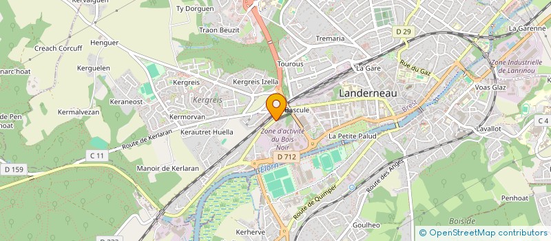 localisation de l'entreprise TRICAT à LANDERNEAU