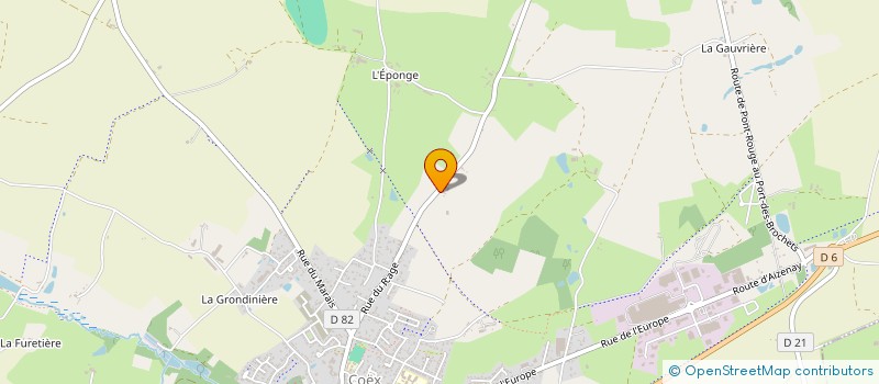 localisation de l'entreprise TRICHET MARTINEAU à COEX