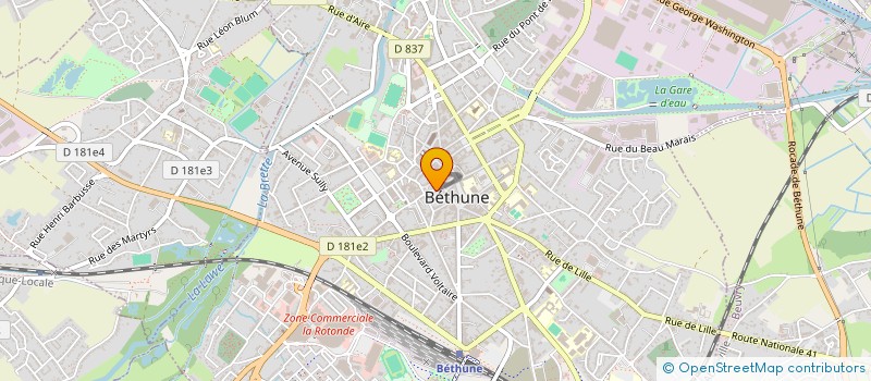 localisation de l'entreprise TRICOLOR BETHUNE à BETHUNE