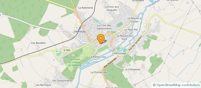 localisation de l'entreprise TRICORPS à VALENCAY