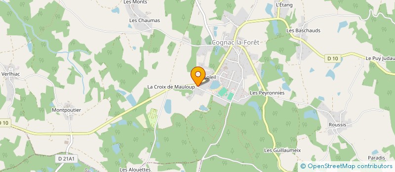localisation de l'entreprise TRICOTEX à COGNAC-LA-FORET