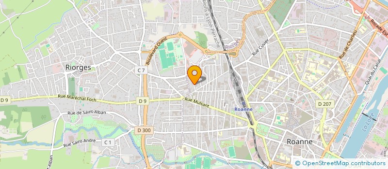 localisation de l'entreprise TRICOTS JO à ROANNE