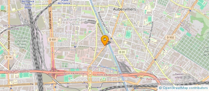 localisation de l'entreprise TRICOTS SAJA à AUBERVILLIERS
