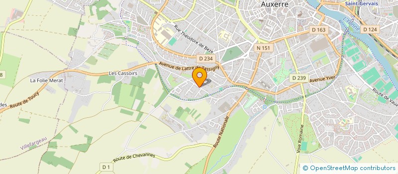 localisation de l'entreprise TRICOUTURE à AUXERRE