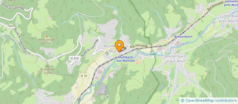 localisation de l'entreprise TRIDENT à BREITENBACH-HAUT-RHIN