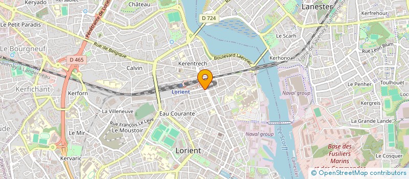 localisation de l'entreprise TRIDENT à LORIENT