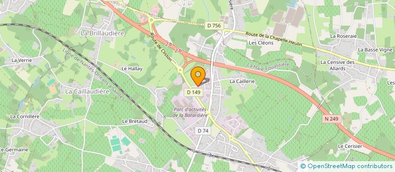 localisation de l'entreprise TRIDENTLAB  LA HAIE-FOUASSIERE