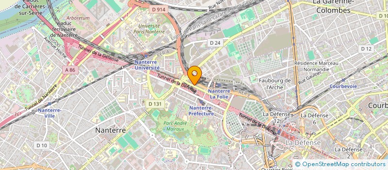 localisation de l'entreprise TRIDIM LAB  NANTERRE