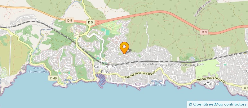 localisation de l'entreprise TRIEDRE à SAUSSET-LES-PINS
