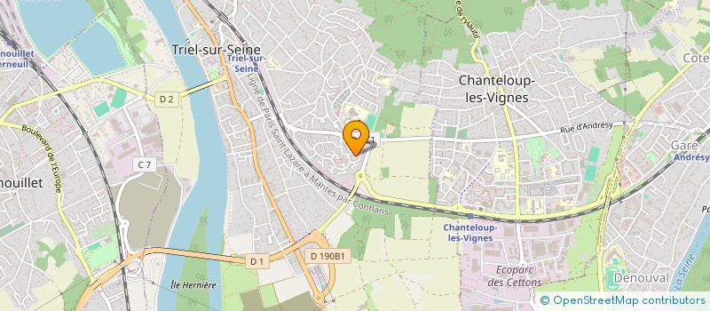 localisation de l'entreprise TRIEL BADMINTON CLUB (TBC)  TRIEL-SUR-SEINE