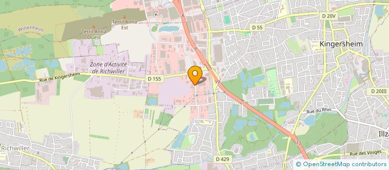 localisation de l'entreprise TRIEX  KINGERSHEIM