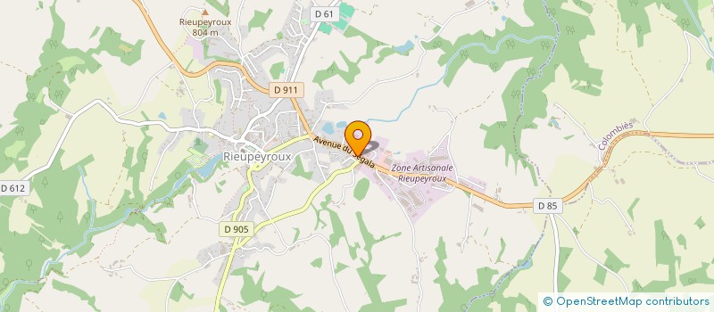 localisation de l'entreprise TRIFFAULT  RIEUPEYROUX