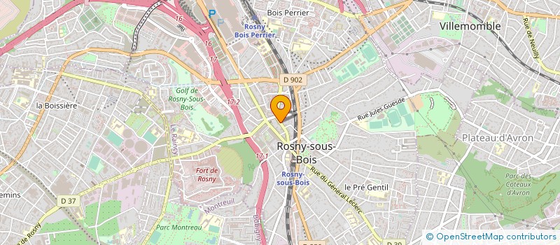localisation de l'entreprise TRIGEST à ROSNY-SOUS-BOIS