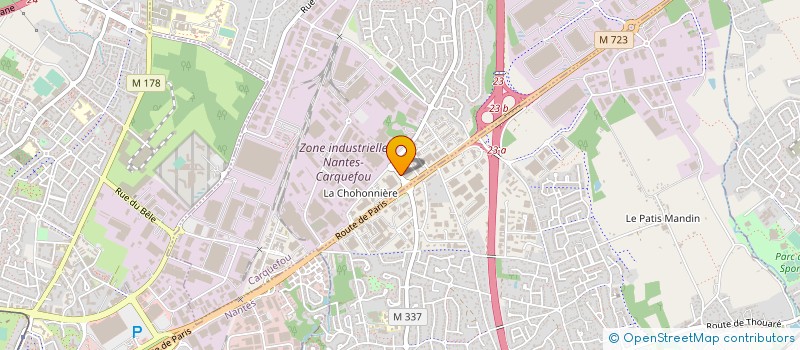 localisation de l'entreprise TRIGO SUPPLY CHAIN FRANCE à CARQUEFOU