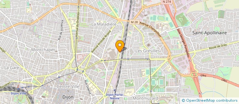 localisation de l'entreprise TRIGONE à DIJON