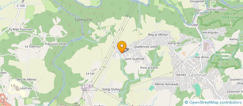 localisation de l'entreprise TRIGONE  ERGUE-GABERIC