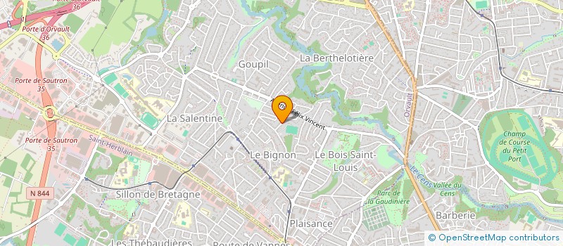 localisation de l'entreprise TRIGUILLIOT à ORVAULT