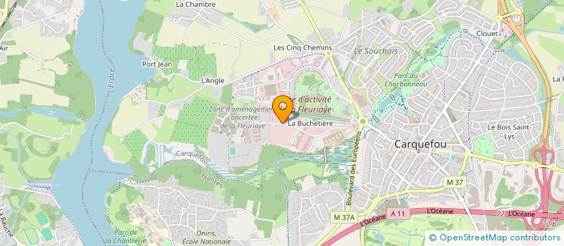 localisation de l'entreprise TRIMBLE NANTES à CARQUEFOU