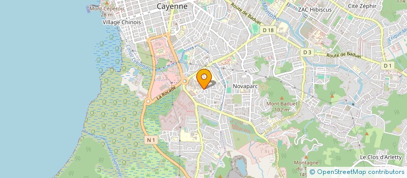localisation de l'entreprise TRIMEA à CAYENNE