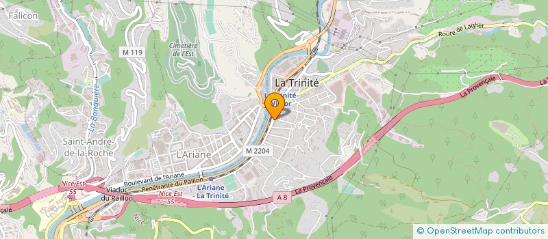localisation de l'entreprise TRINIMMO à LA TRINITE